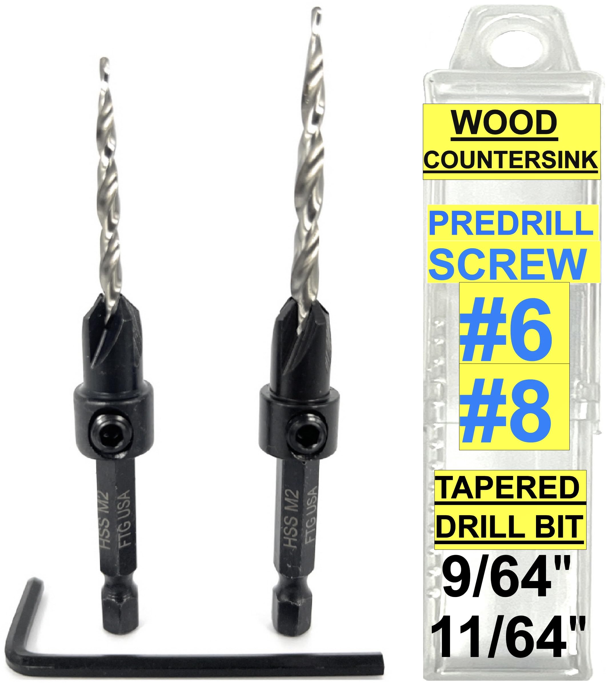 Assorted Sizes Countersinks